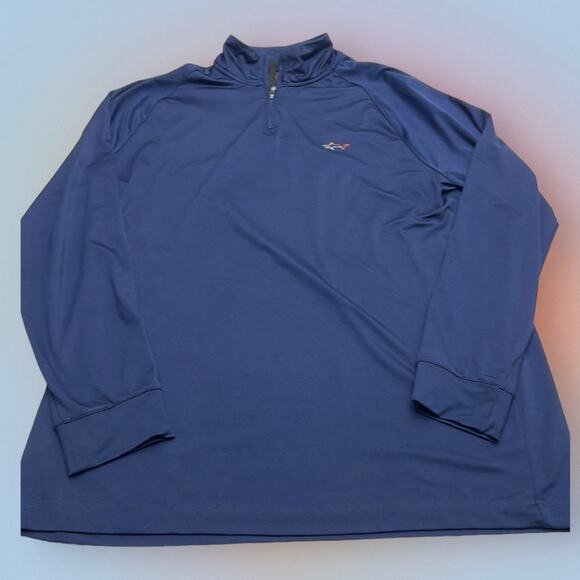 GREG NORMAN GOLF Men’s Large Blue 1/4 Zip Performance Sweatshirt - Picture 2 of 2